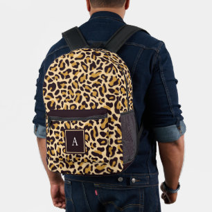 Stilvolle Monogram Animal Leo Skin Muster Bedruckter Rucksack