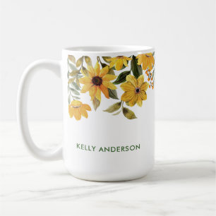 Stilvolle Monogram, gelb Kaffeetasse