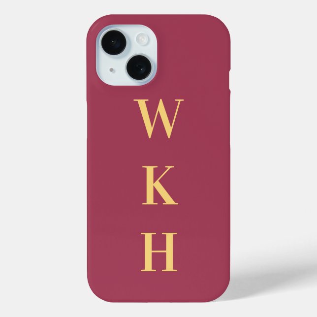 Stilvolle Monogram-Initials Case-Mate iPhone Hülle (Rückseite)