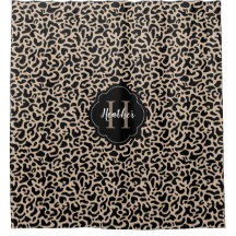 Stilvolle Monogram Leopard Print