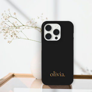 Stilvolle Monogram Moderne Minimalistisch Black Go Case-Mate iPhone Hülle