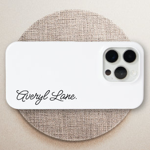 Stilvolle Monogram Moderne Minimalistische White S Case-Mate iPhone Hülle