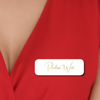 Stilvolle Monogram Moderne Minimalistische White S Namensschild