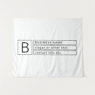 Stilvolle Monogramm und Firmenname (oder anderer T Wandteppich