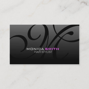 Stilvolle Monogramm-Visitenkarte doppelseitig Visitenkarte