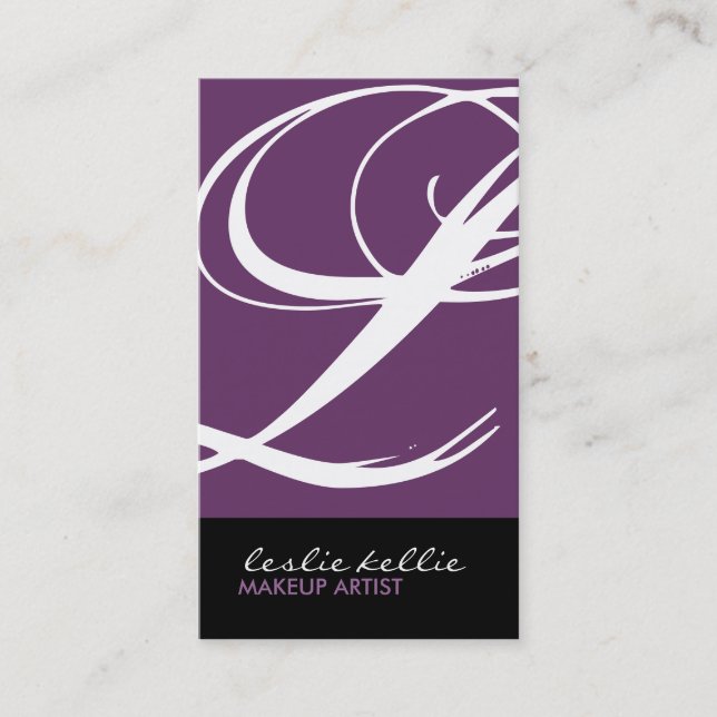 Stilvolle Monogramm-Visitenkarte Visitenkarte (Vorderseite)