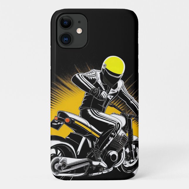 Stilvolle Motorradfahrer Reiten auf einem Kreuzfah Case-Mate iPhone Hülle (Rückseite)