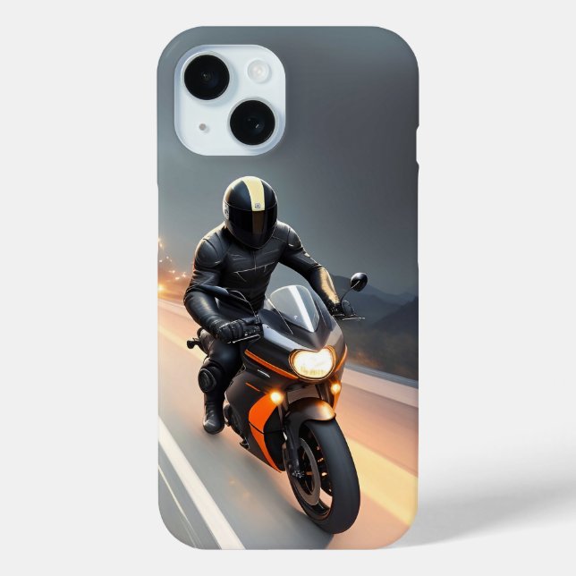 Stilvolle Motorradfahrer Reiten auf einem Kreuzfah Case-Mate iPhone Hülle (Rückseite)