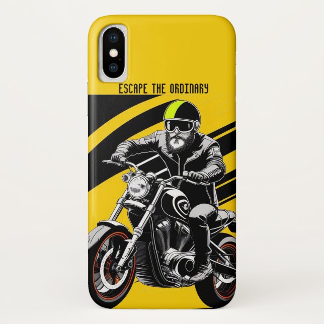 Stilvolle Motorradfahrer Reiten auf einem Kreuzfah Case-Mate iPhone Hülle (Rückseite)