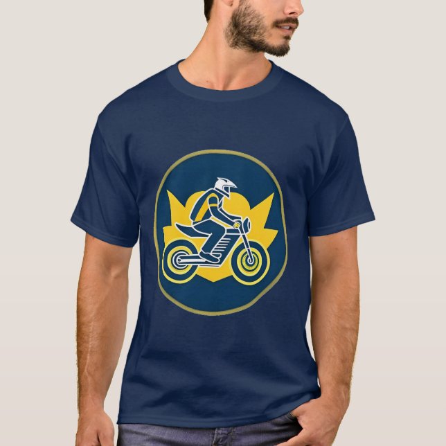 Stilvolle Motorradfahrer Reiten Retro Bike T-Shirt (Vorderseite)