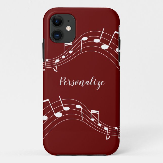 Stilvolle Musiknoten Trendy Cool Personalisiert Ca Case-Mate iPhone Hülle (Rückseite)