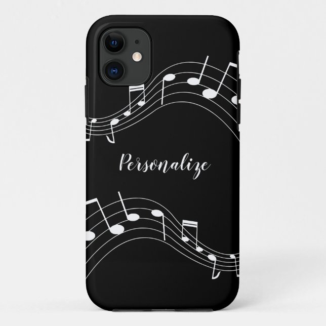 Stilvolle Musiknoten Trendy Cool Personalisiert Ca Case-Mate iPhone Hülle (Rückseite)