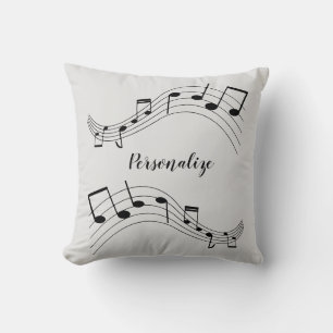 Stilvolle Musiknoten Trendy Cool Personalisiert Kissen