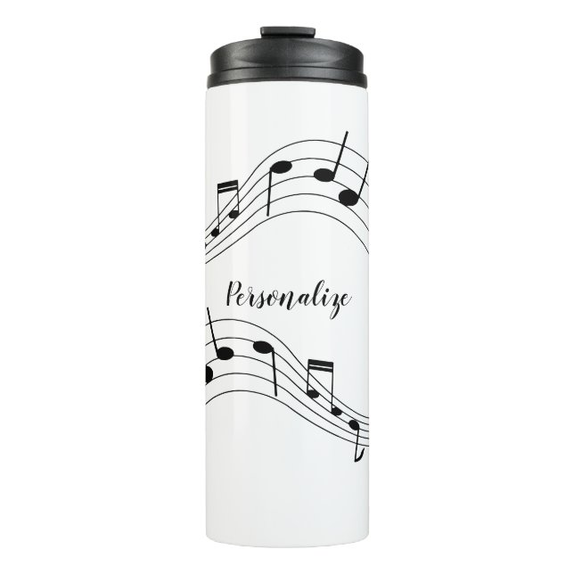 Stilvolle Musiknoten Trendy Cool Travel Gift Thermosbecher (Vorderseite)