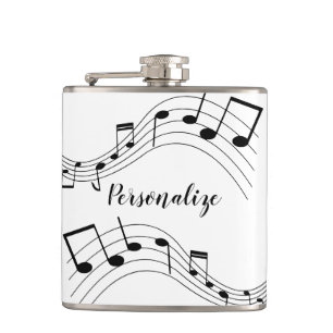 Stilvolle Musiknoten Trendy Coole Geschenke Person Flachmann