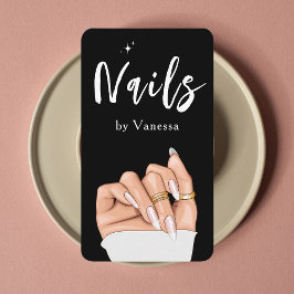 Stilvolle Nail Artist Salon Qr Code Business Card Visitenkarte