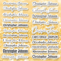 Stilvolle Name Signatur Schwarzer Text Skript Kiss