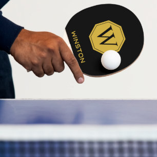 Stilvolle Name und Monogram Ping Pong Paddle Tischtennis Schläger