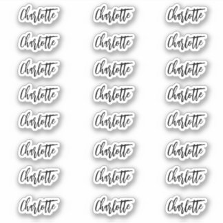 Stilvolle Namensaufkleber Aufkleber