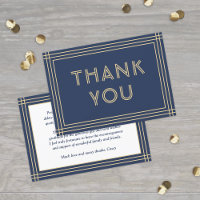 Stilvolle Navy Blue & Gold Frame Classic Typografi