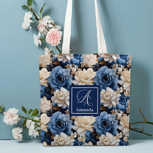Stilvolle Navy-Blumen individuell benannte Blumen-