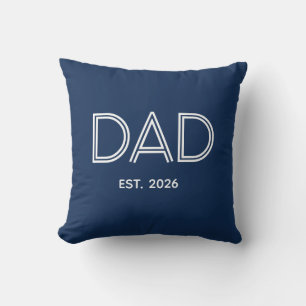 Stilvolle Navyblaue Dad-Est.-Datum Kissen