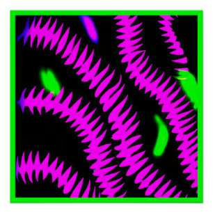 Stilvolle Neon Patterns Art Poster