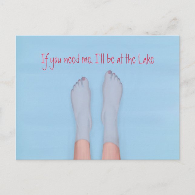 Stilvolle Niedliche Wasserfarbe Girly Simple Water Postkarte (Vorderseite)