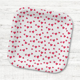 Stilvolle Niedliche Whimsical Hearts Trendy Party Pappteller