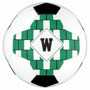 Stilvolle NIGERIA-FLAGGE Monogramm Fußball