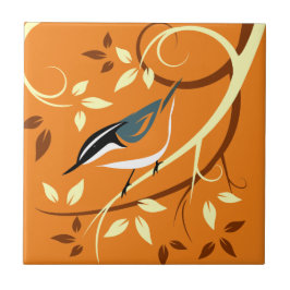 Stilvolle Nuthatch Art Fliese