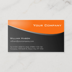 Stilvolle Orange, Company Business Card Visitenkarte