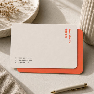 Stilvolle Orange Minimal Moderne Moderne Trendy Mitteilungskarte