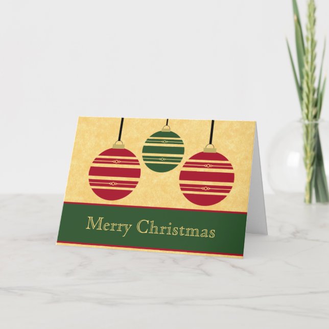 Stilvolle Ornamente Weihnachtskarte Feiertagskarte (Vorderseite)