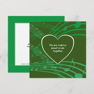 Stilvolle Paare machen SWEET MUSIC Valentines Card