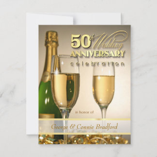 Stilvolle Party Einladungen zum 50. Jubiläum