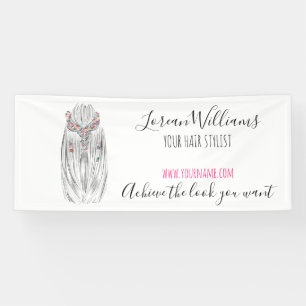 Stilvolle Pastel Hair Stylist Braid Hairstyle Blum Banner