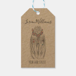 Stilvolle Pastel Hair Stylist Braid Hairstyle Blum Geschenkanhänger