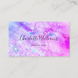 Stilvolle Pastel Marbled Alcohol Ink Eleganter Gli Visitenkarte