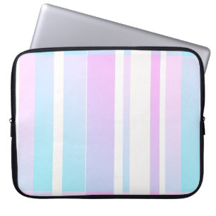 Stilvolle Pastellfarben-Linien-Laptop-Hülle Laptopschutzhülle