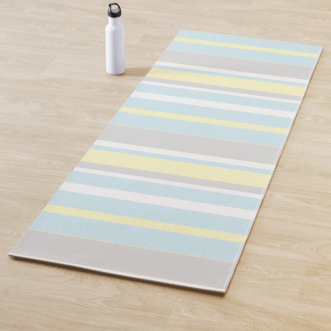 Stilvolle Pastellstreifen Positive Vibes Yoga Mat Yogamatte (Beispiel)