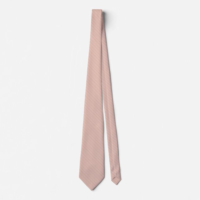 Stilvolle Peach Striped Neck Tie Krawatte (Vorderseite)