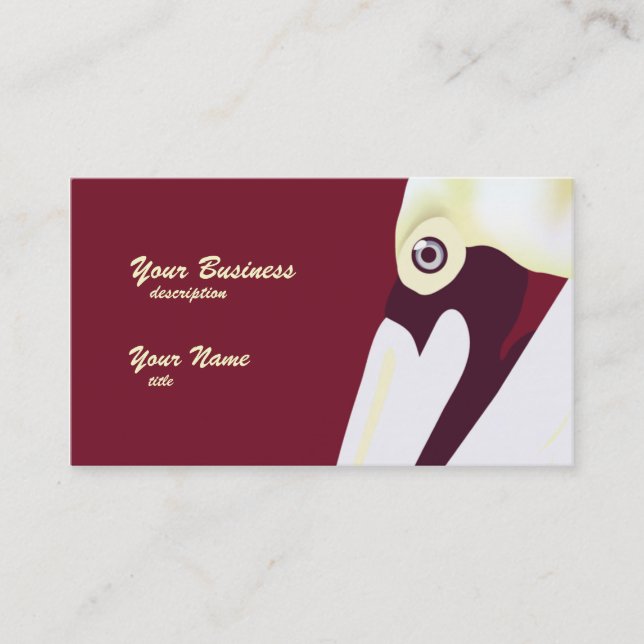 Stilvolle Pelican Business Card Visitenkarte (Vorderseite)