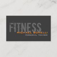 Stilvolle Personal Trainer Gray Yellow Business Ca