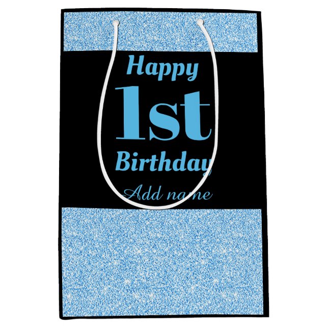 Stilvolle personalisierte 1. mittlere geschenktüte (Vorderseite)