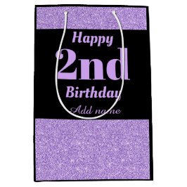 Stilvolle personalisierte 2. Geburtstagsgeschenke Mittlere Geschenktüte