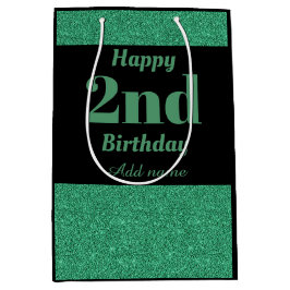 Stilvolle personalisierte 2. Geburtstagsgeschenke Mittlere Geschenktüte