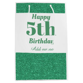 Stilvolle personalisierte 5. Geburtstagsgeschenke Mittlere Geschenktüte