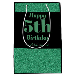 Stilvolle personalisierte 5. Geburtstagsgeschenke Mittlere Geschenktüte