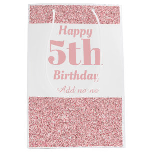 Stilvolle personalisierte 5. Geburtstagsgeschenke Mittlere Geschenktüte